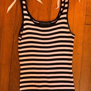 Cable & Gauge Striped Tank Top with Bows